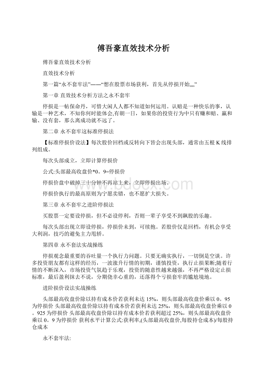 傅吾豪直效技术分析.docx