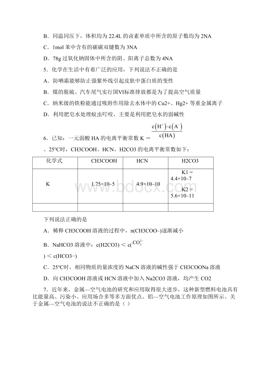 精选3份合集辽宁省葫芦岛市学年高考化学监测试题.docx_第2页