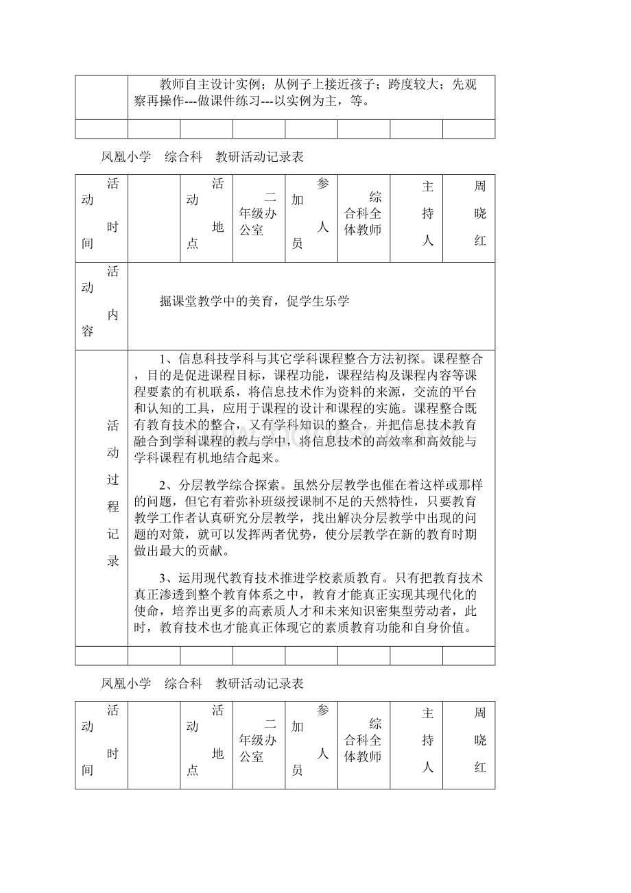 综合科学科教研活动记录表Word格式.docx_第2页