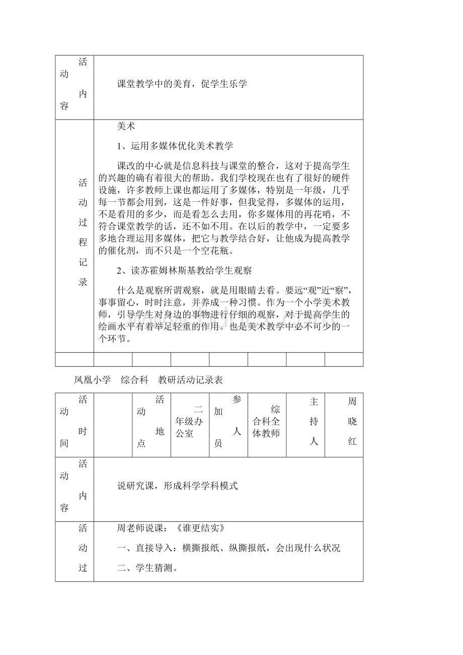 综合科学科教研活动记录表Word格式.docx_第3页