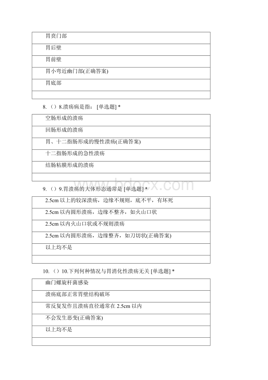 护理类专业病理学与病理生理学第八章消化系统常见病复习题Word文档下载推荐.docx_第3页