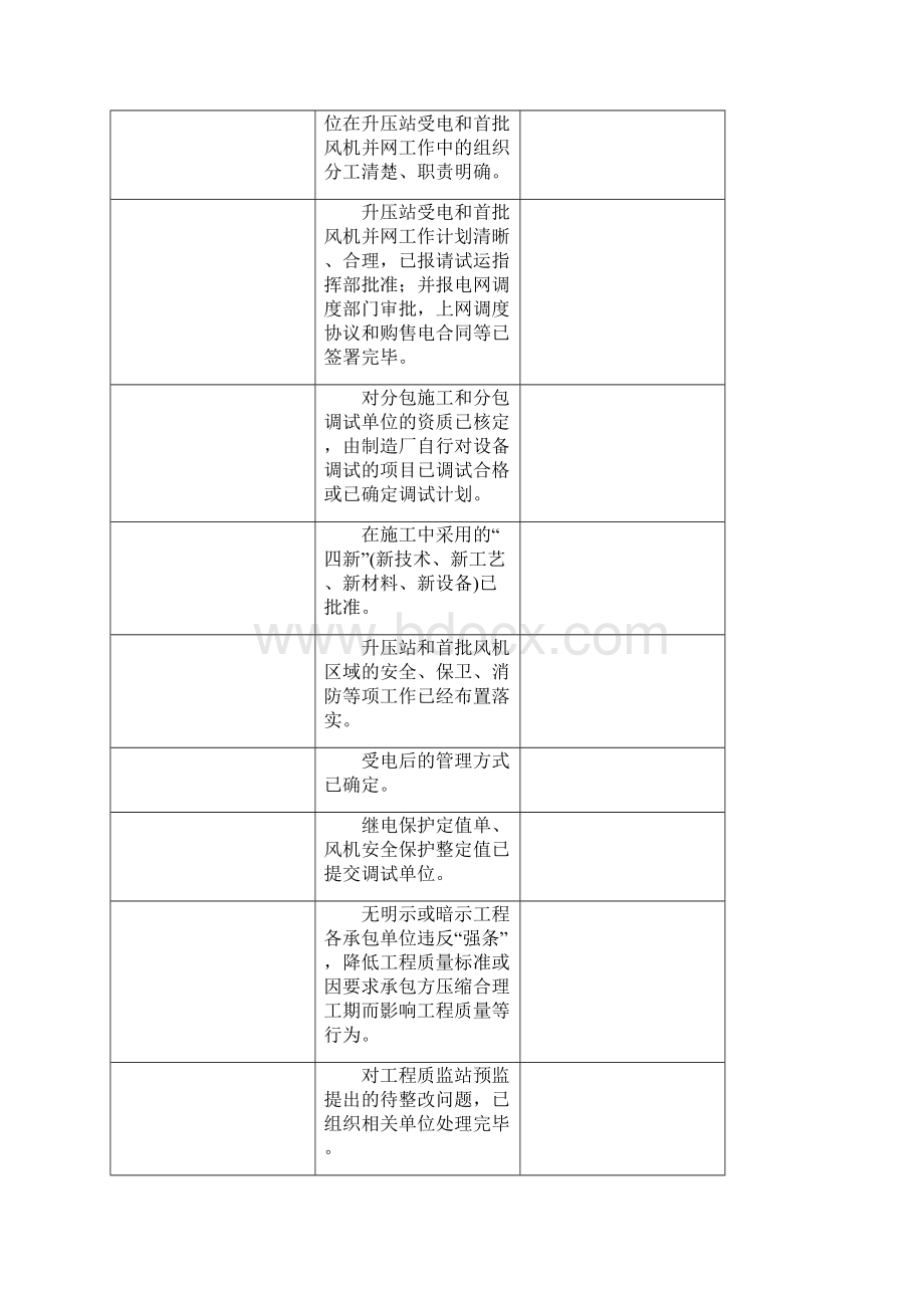 检查表风电场升压站受电前及首批风机并网前质量监督检查记录典型表式.docx_第2页