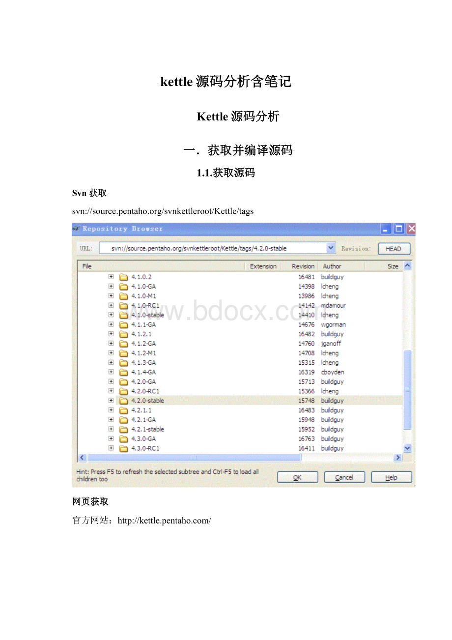 kettle源码分析含笔记Word文档格式.docx