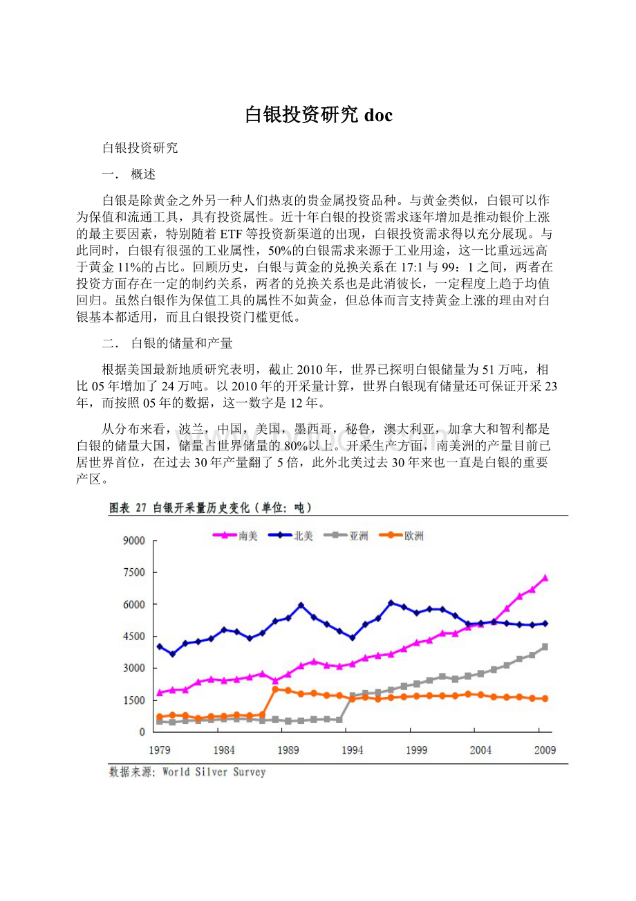 白银投资研究doc文档格式.docx