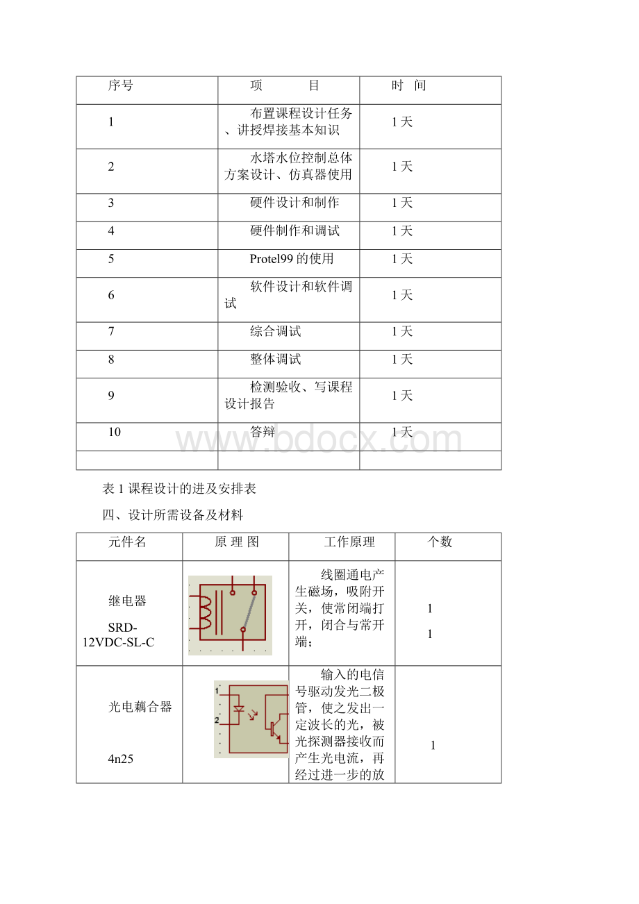 《单片机课程设计》报告水塔水位控制系统.docx_第3页