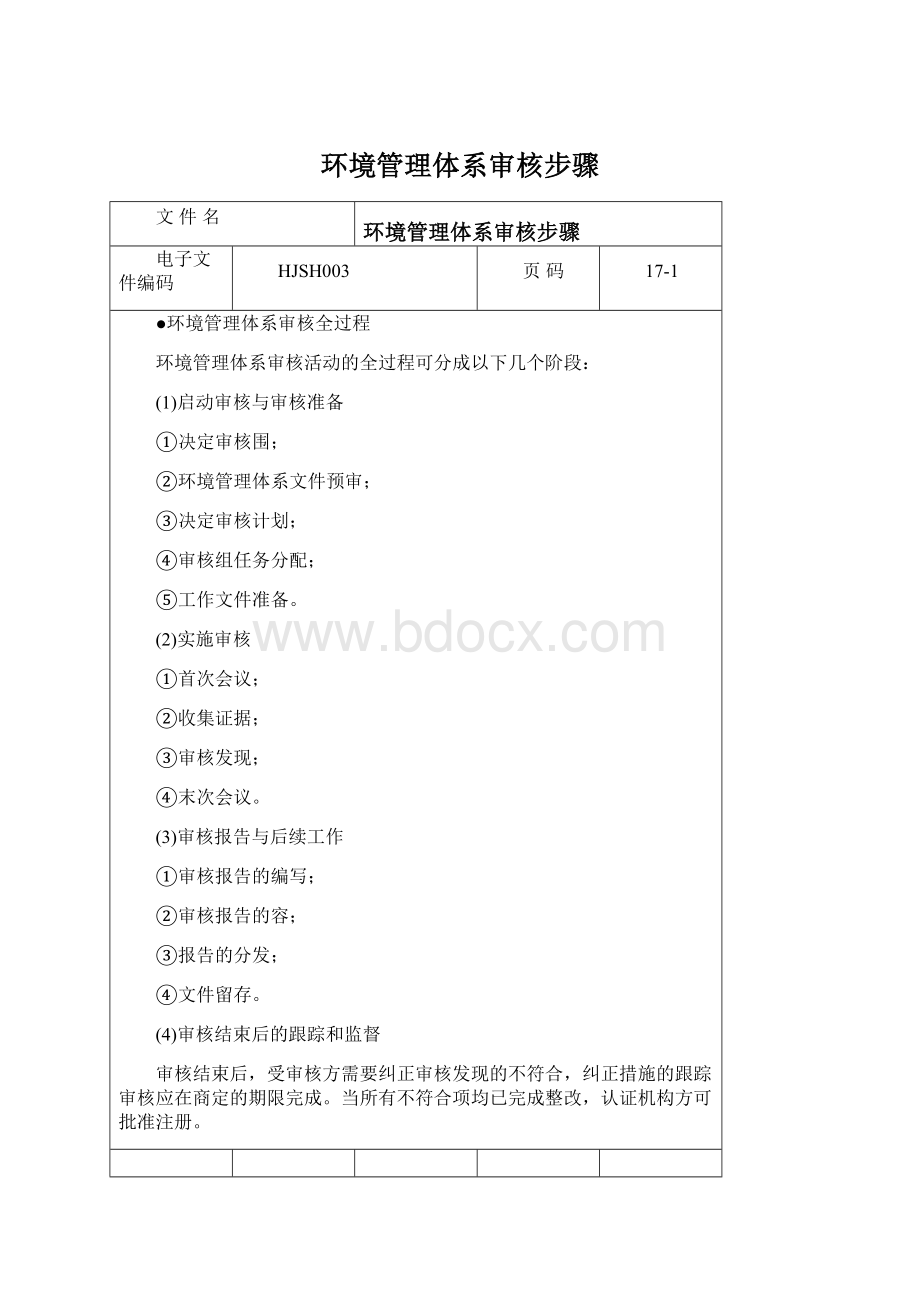 环境管理体系审核步骤Word格式文档下载.docx_第1页