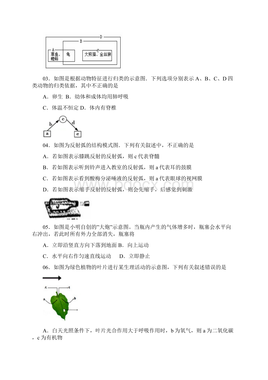 浙江省杭州市江南实验学校届九年级科学下学期收官试题.docx_第2页