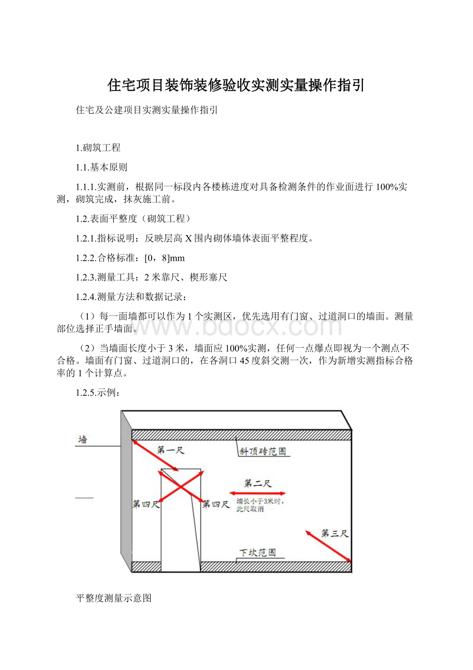 住宅项目装饰装修验收实测实量操作指引.docx_第1页