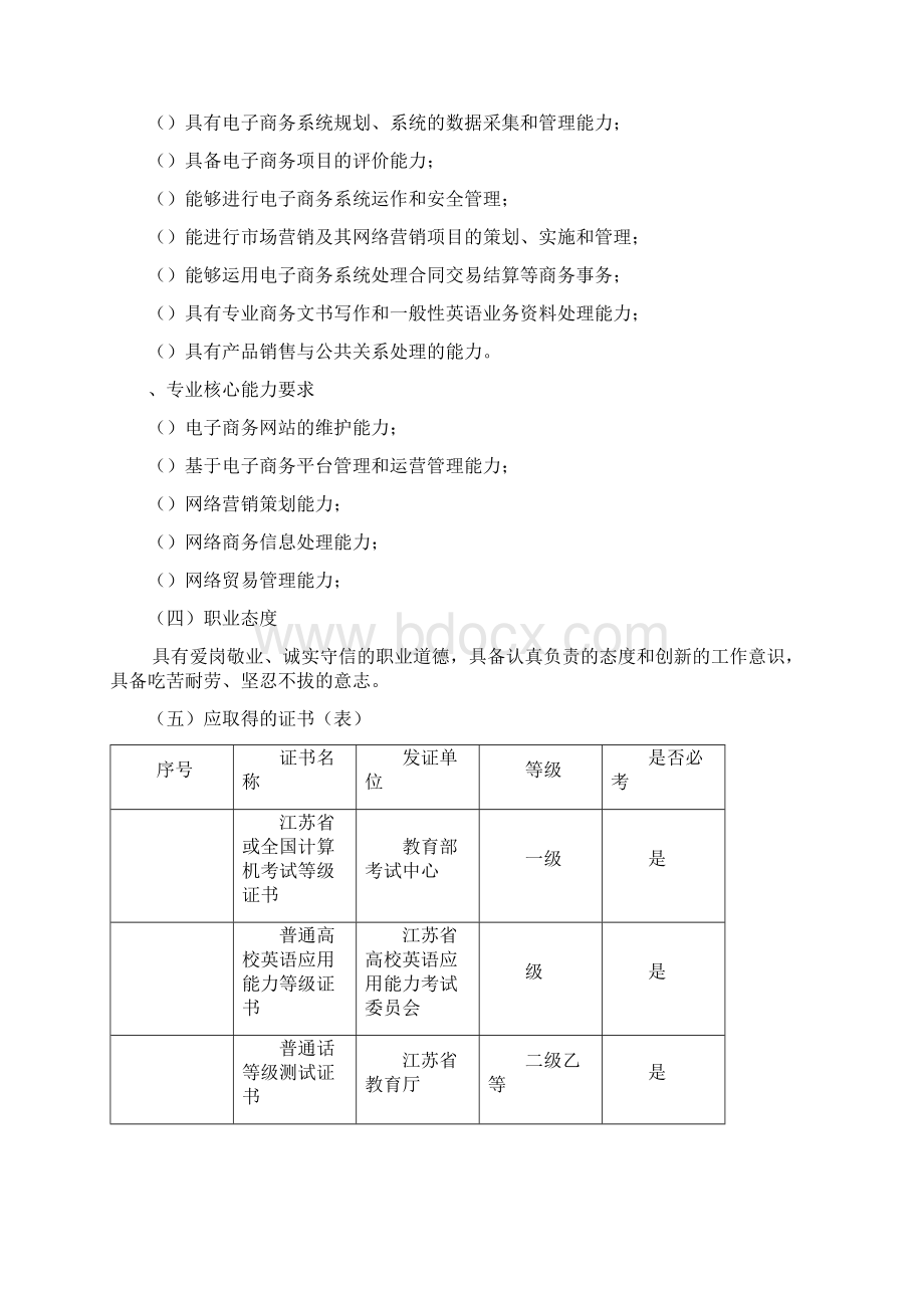 《电子商务》专业培养计划.docx_第2页