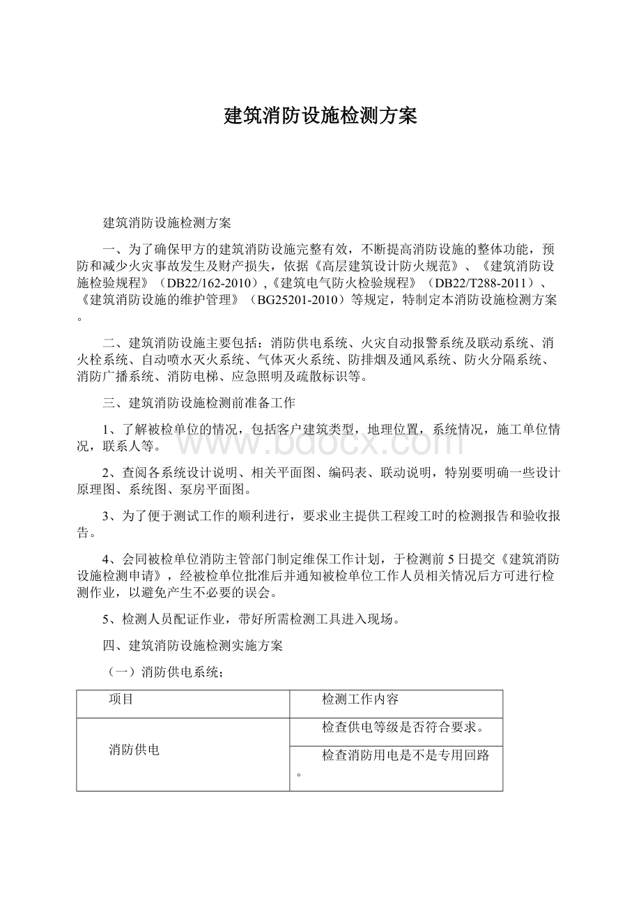 建筑消防设施检测方案.docx