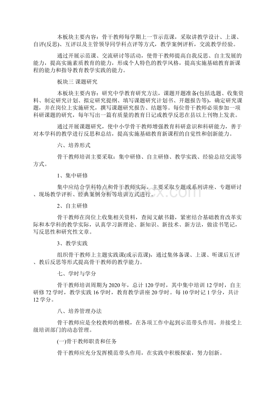 骨干教师培养计划范文.docx_第3页