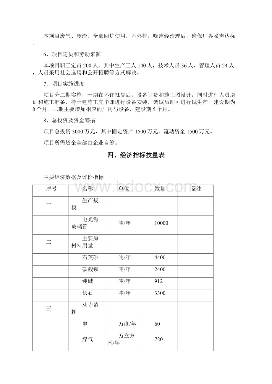 投资新建年产1万吨电光源玻璃管生产线项目可行性研究报告.docx_第3页