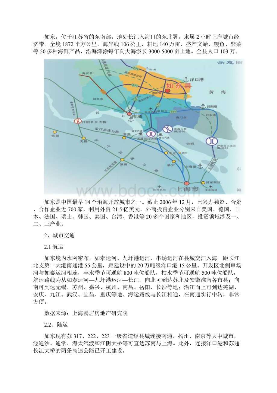 上海房地产如东项目投资评估报告房地产.docx_第3页