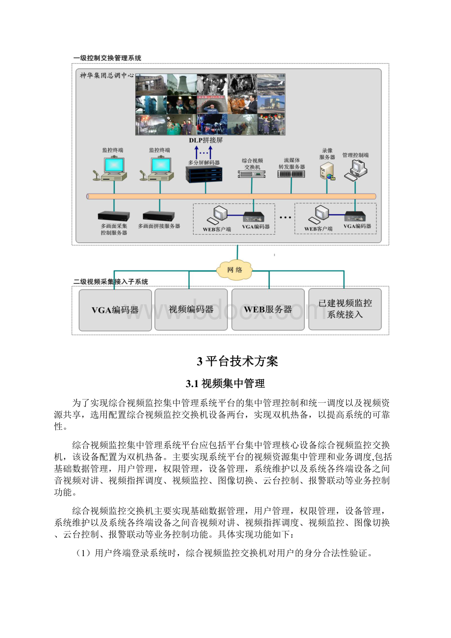 神华综合视频监控集中管理系统技术方案.docx_第3页