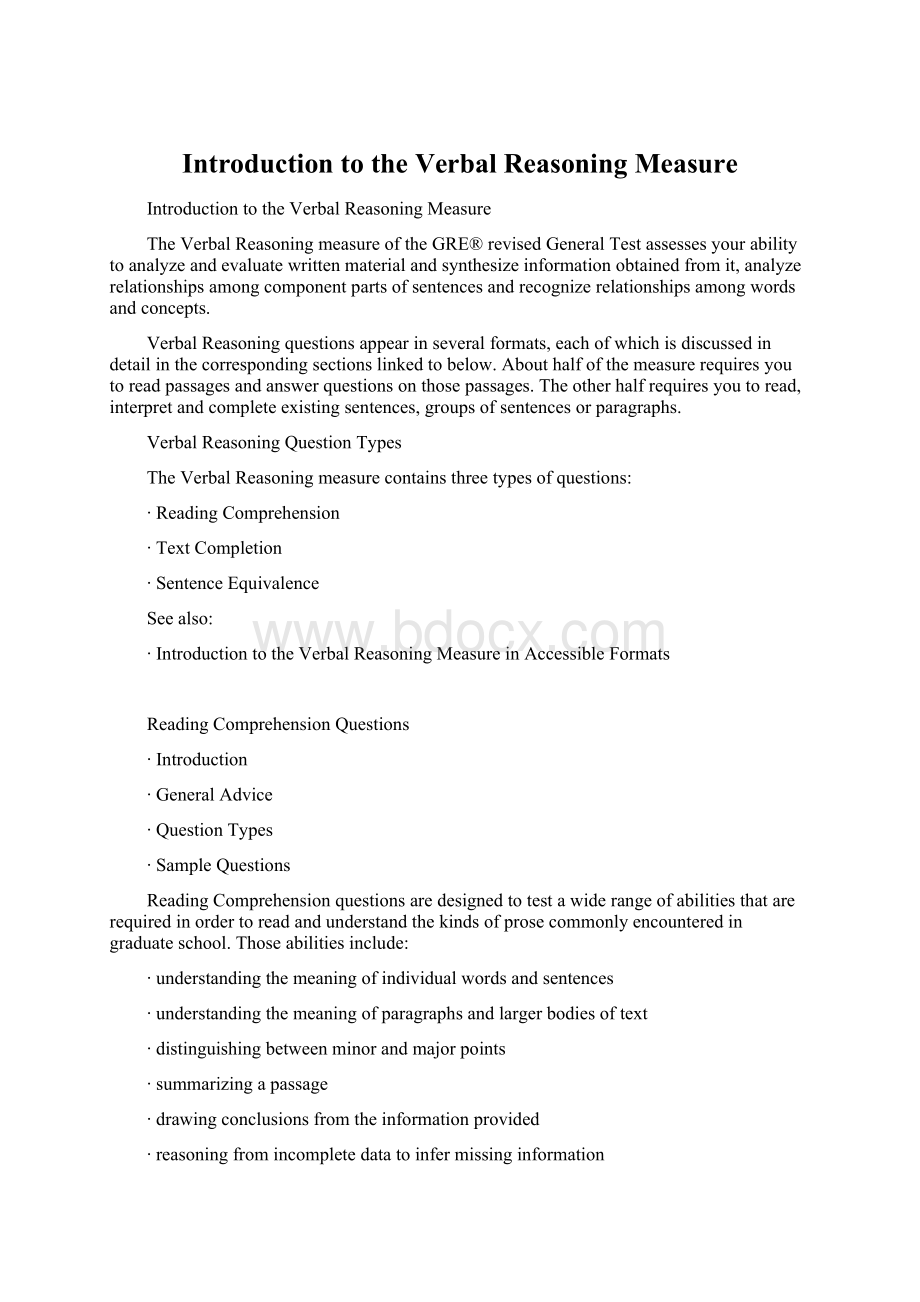 Introduction to the Verbal Reasoning Measure.docx