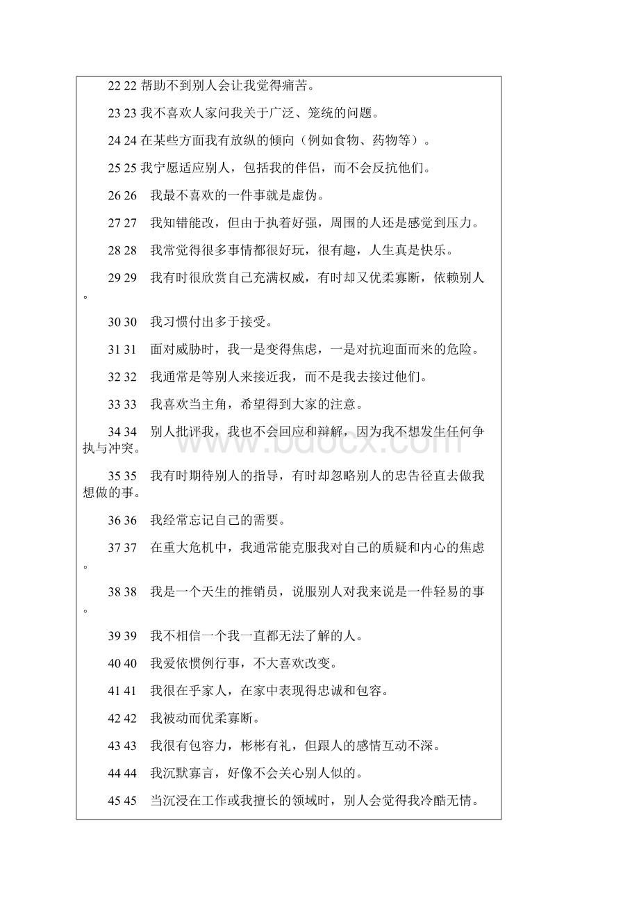 九型人格测试题含答案Word文档下载推荐.docx_第2页