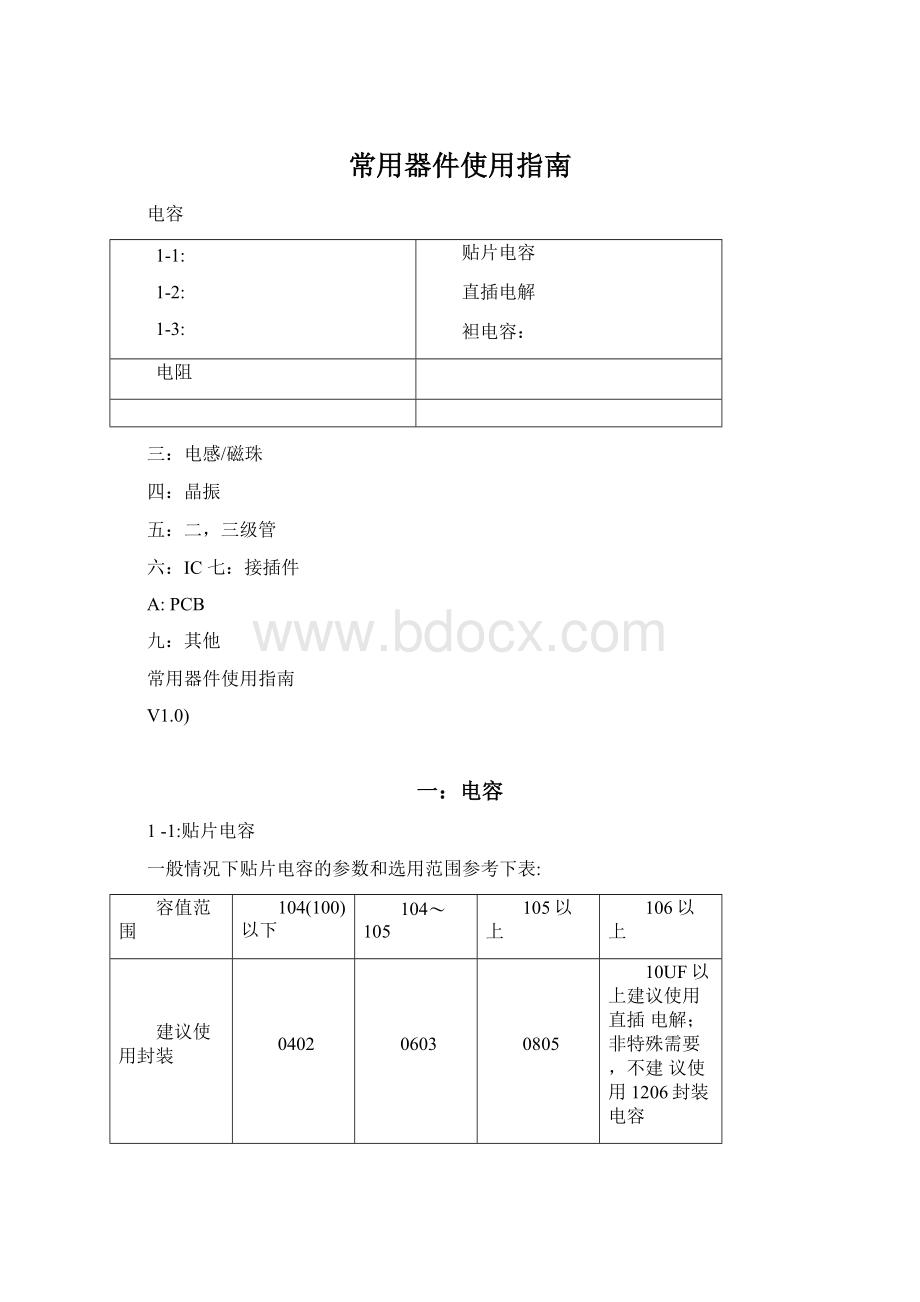 常用器件使用指南Word下载.docx_第1页