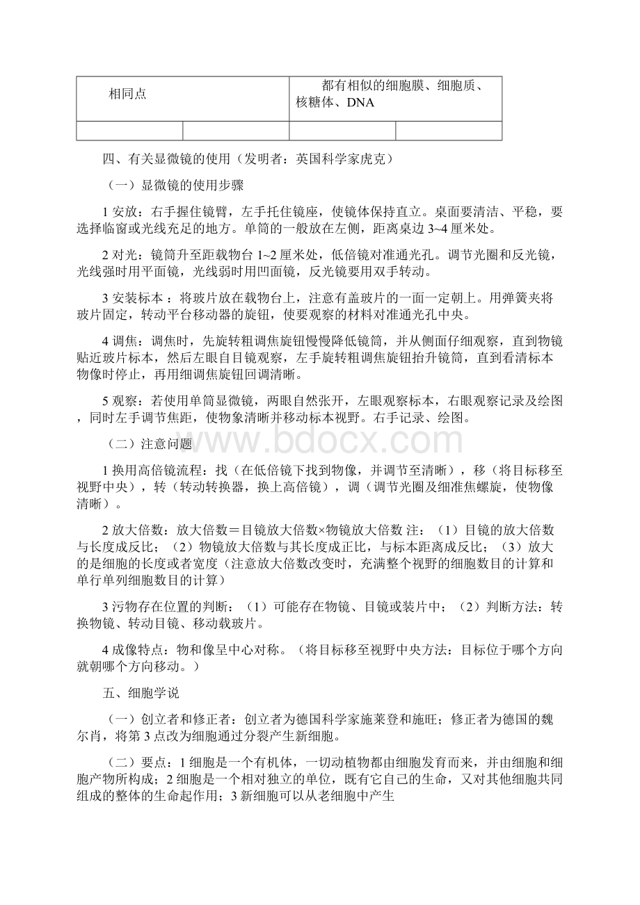 第一章知识要点走进细胞文档格式.docx_第3页