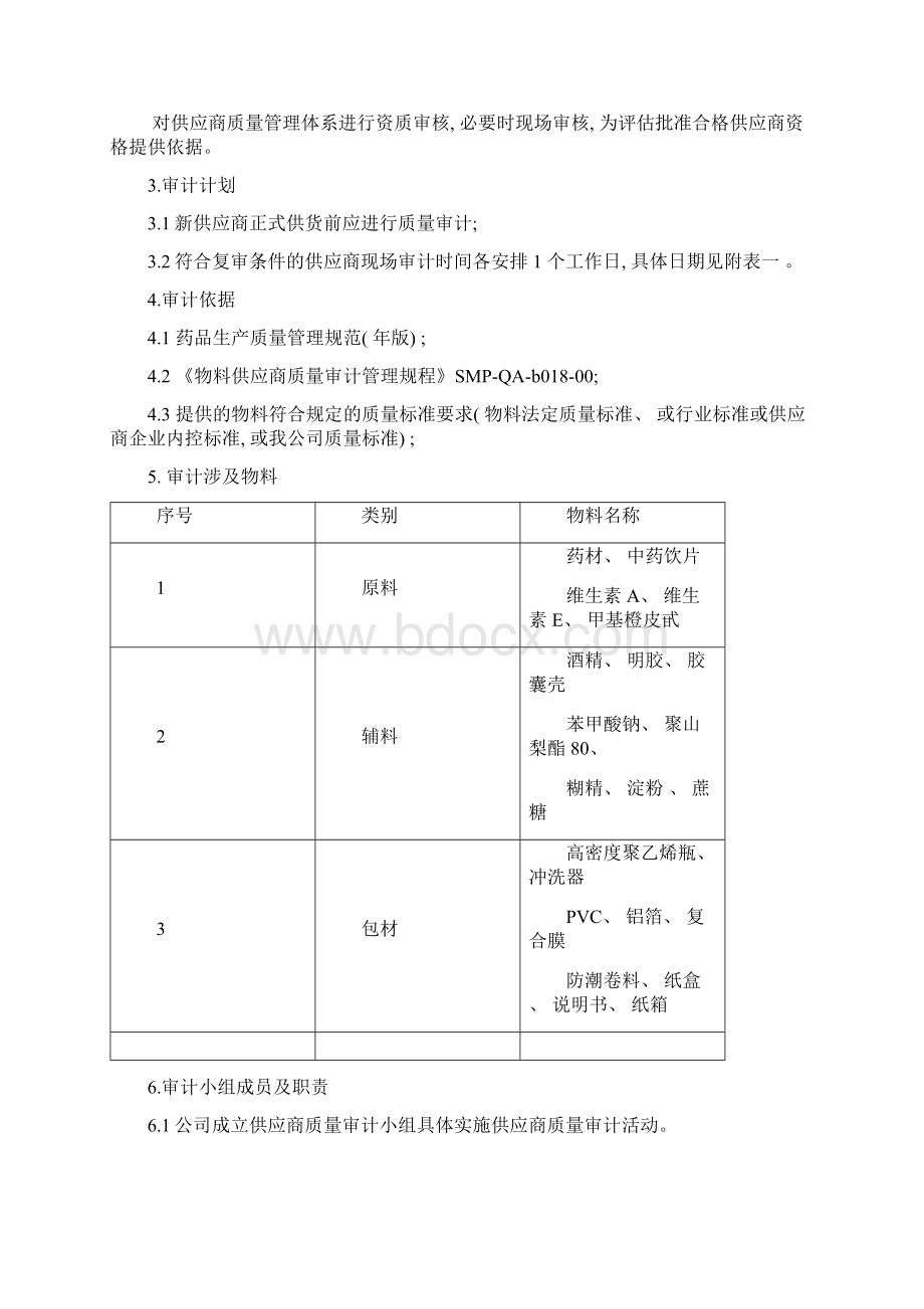 年度物料供应商审计方案样本.docx_第2页