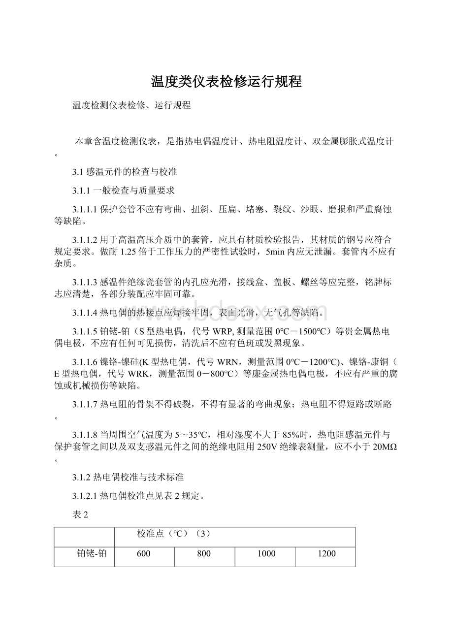 温度类仪表检修运行规程.docx