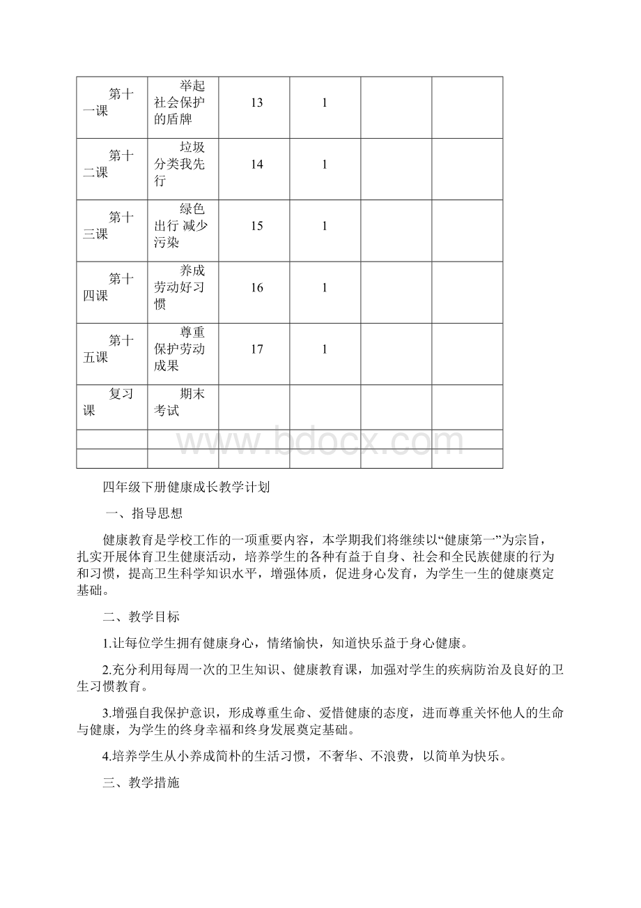 四年级下册健康成长教案Word文档下载推荐.docx_第2页