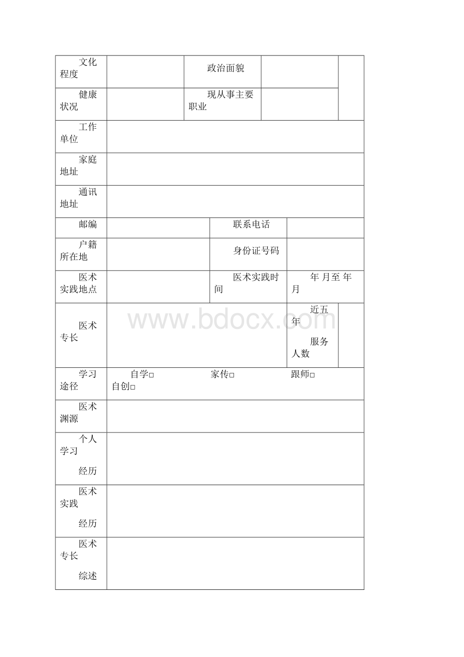 中医医术确有专长人员申报材料汇总.docx_第2页