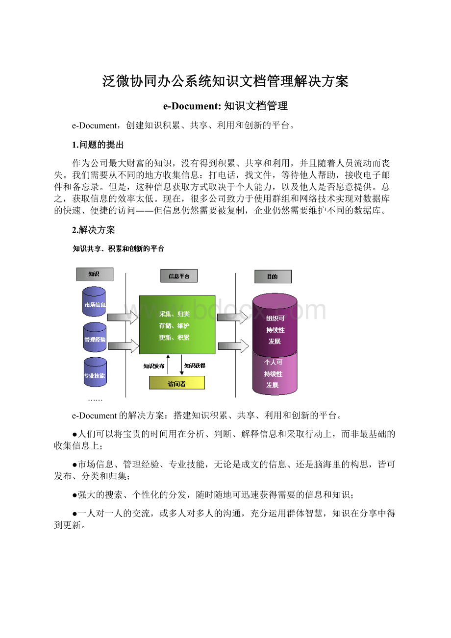 泛微协同办公系统知识文档管理解决方案.docx