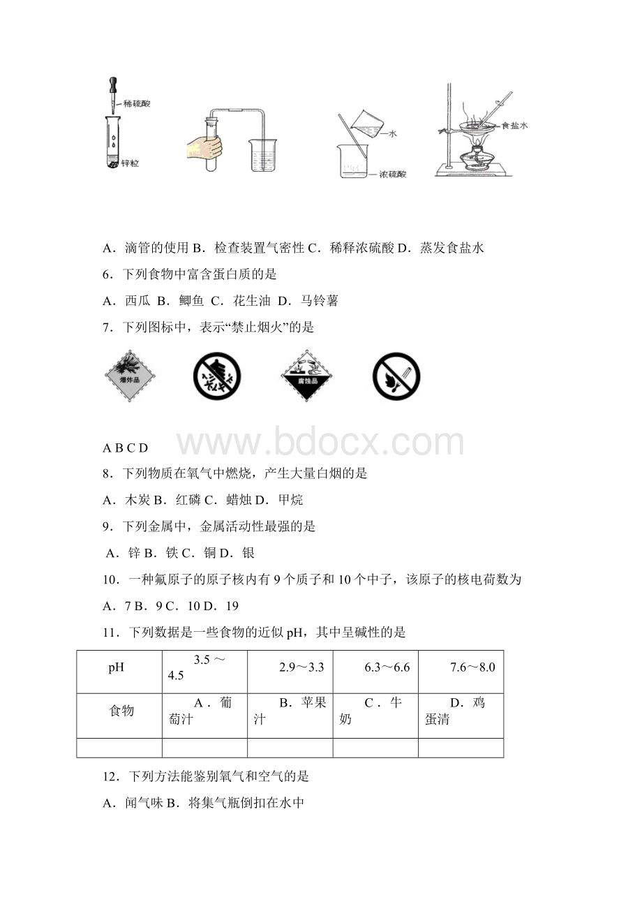 北京市房山区中考一模化学试题附答案.docx_第2页