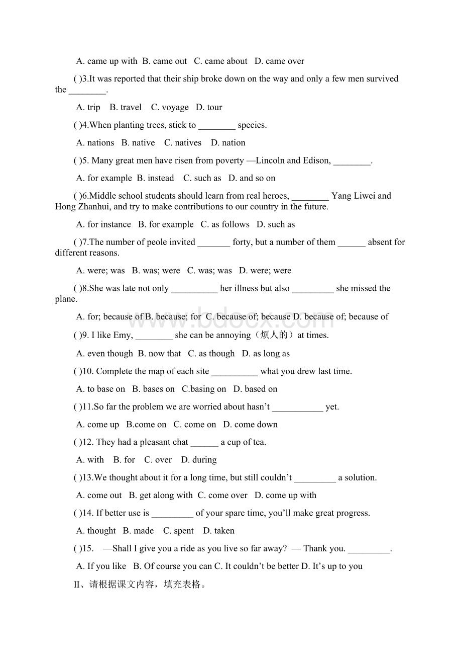 新人教必修一 Unit2 English around the world同步练习.docx_第2页