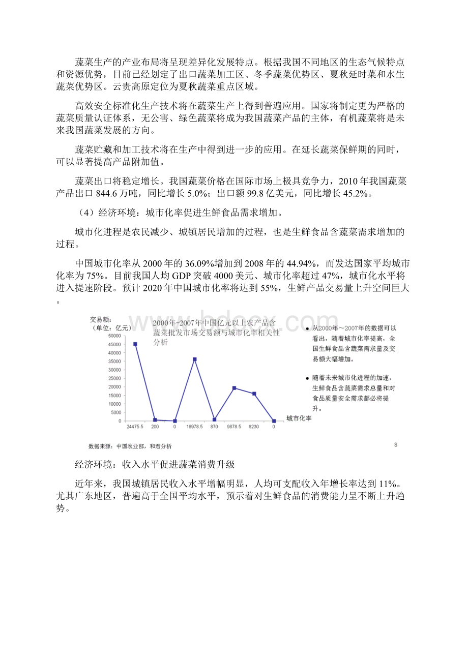 最新高端农产品蔬菜市场调研及营销策划方案资料Word文档格式.docx_第2页