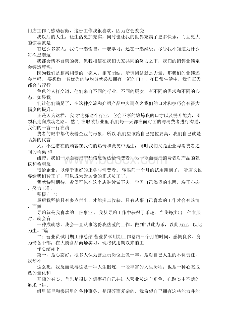 服装销售人员转正申请书Word下载.docx_第2页