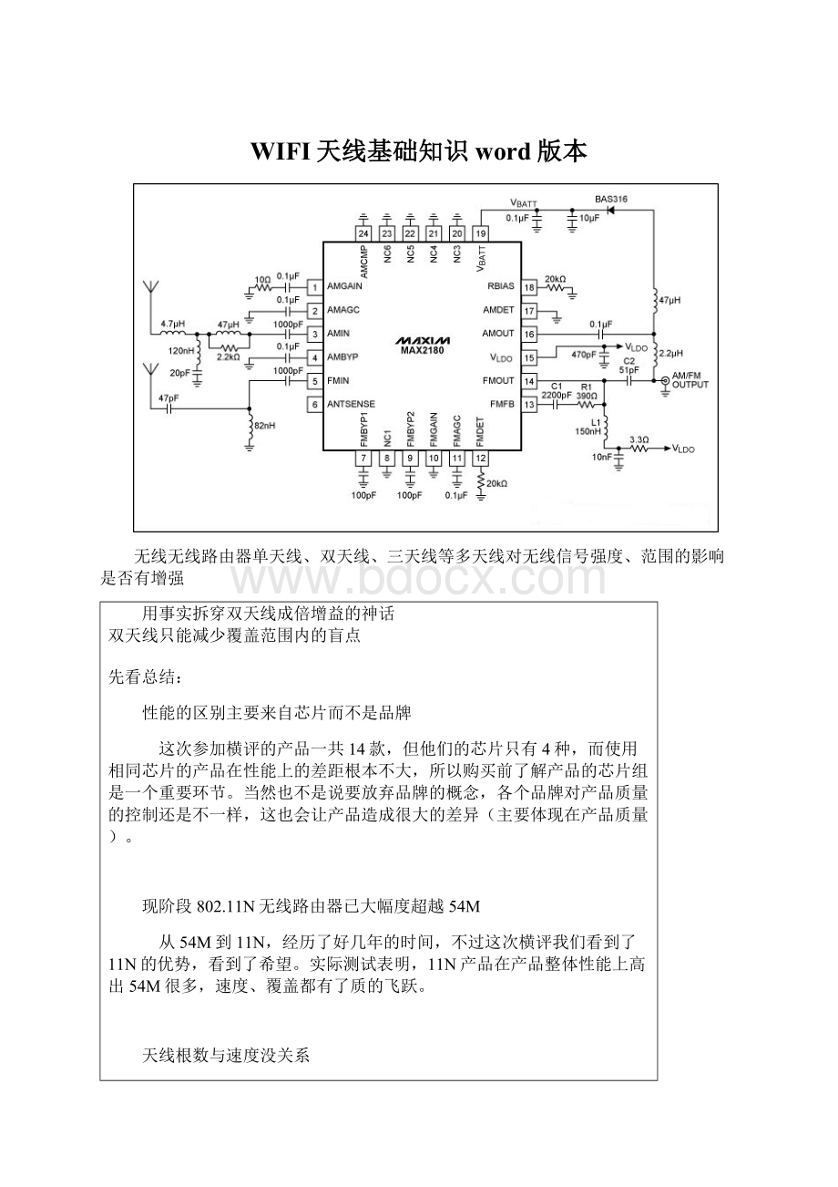 WIFI天线基础知识word版本文档格式.docx