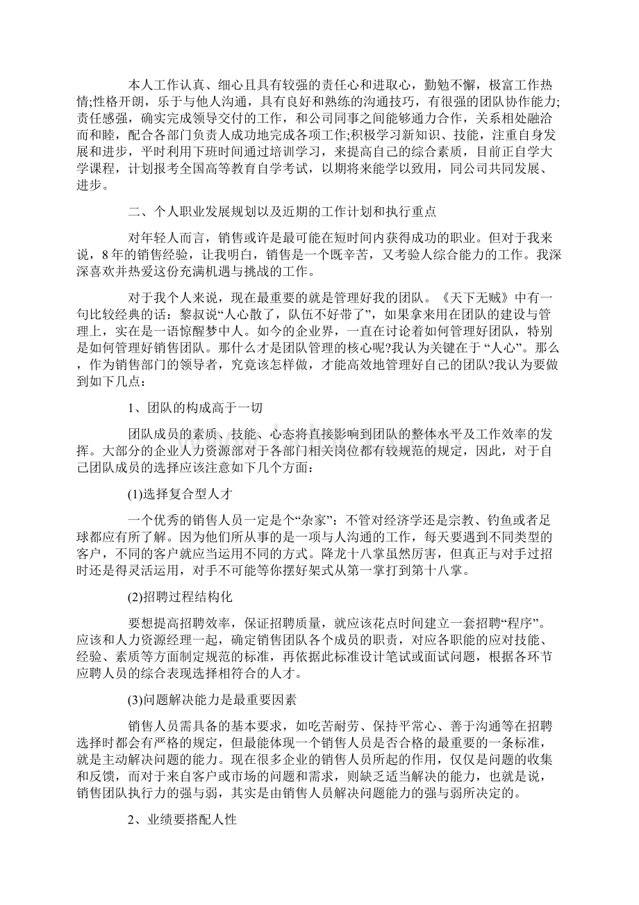 销售经理转正申请书Word文档格式.docx_第2页