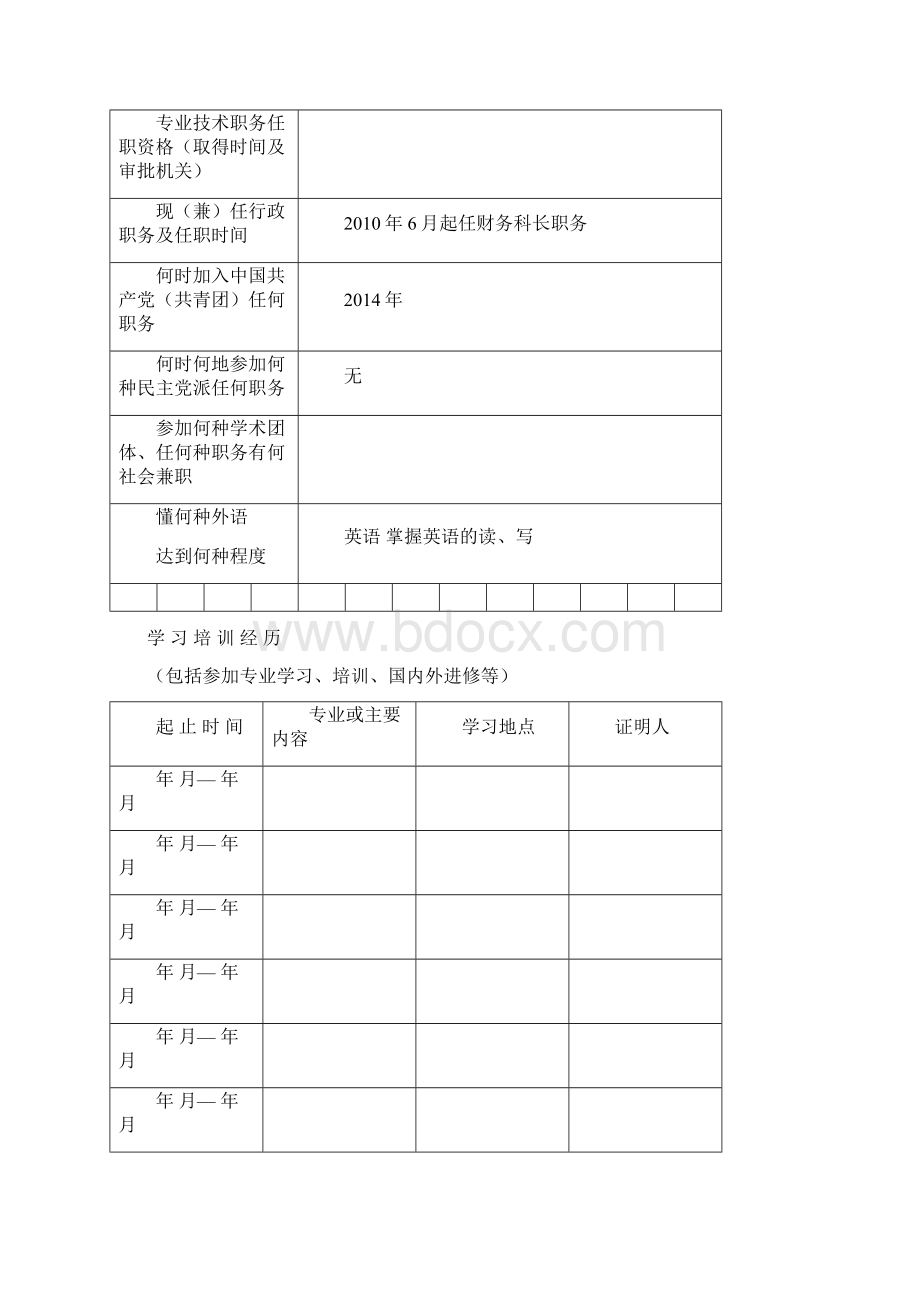 高级会计师专业技术职务任职资格评审表模板.docx_第3页