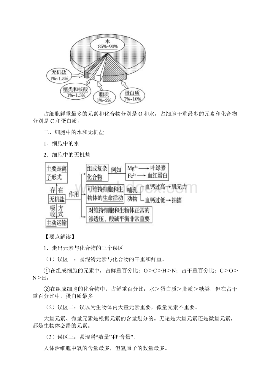 专题01 细胞中的元素和无机物原卷版.docx_第2页