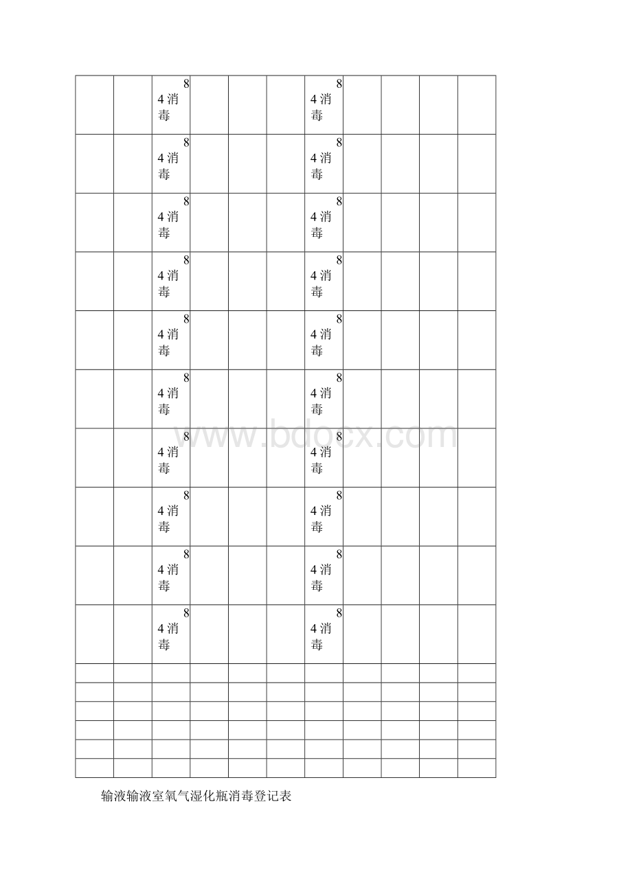 输液室氧气湿化瓶消毒登记表.docx_第3页