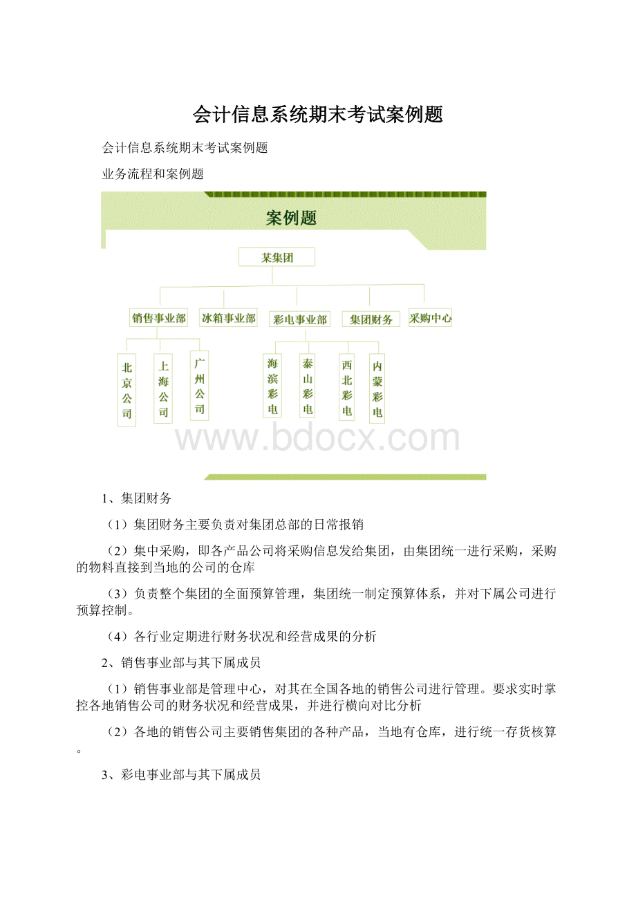 会计信息系统期末考试案例题.docx_第1页