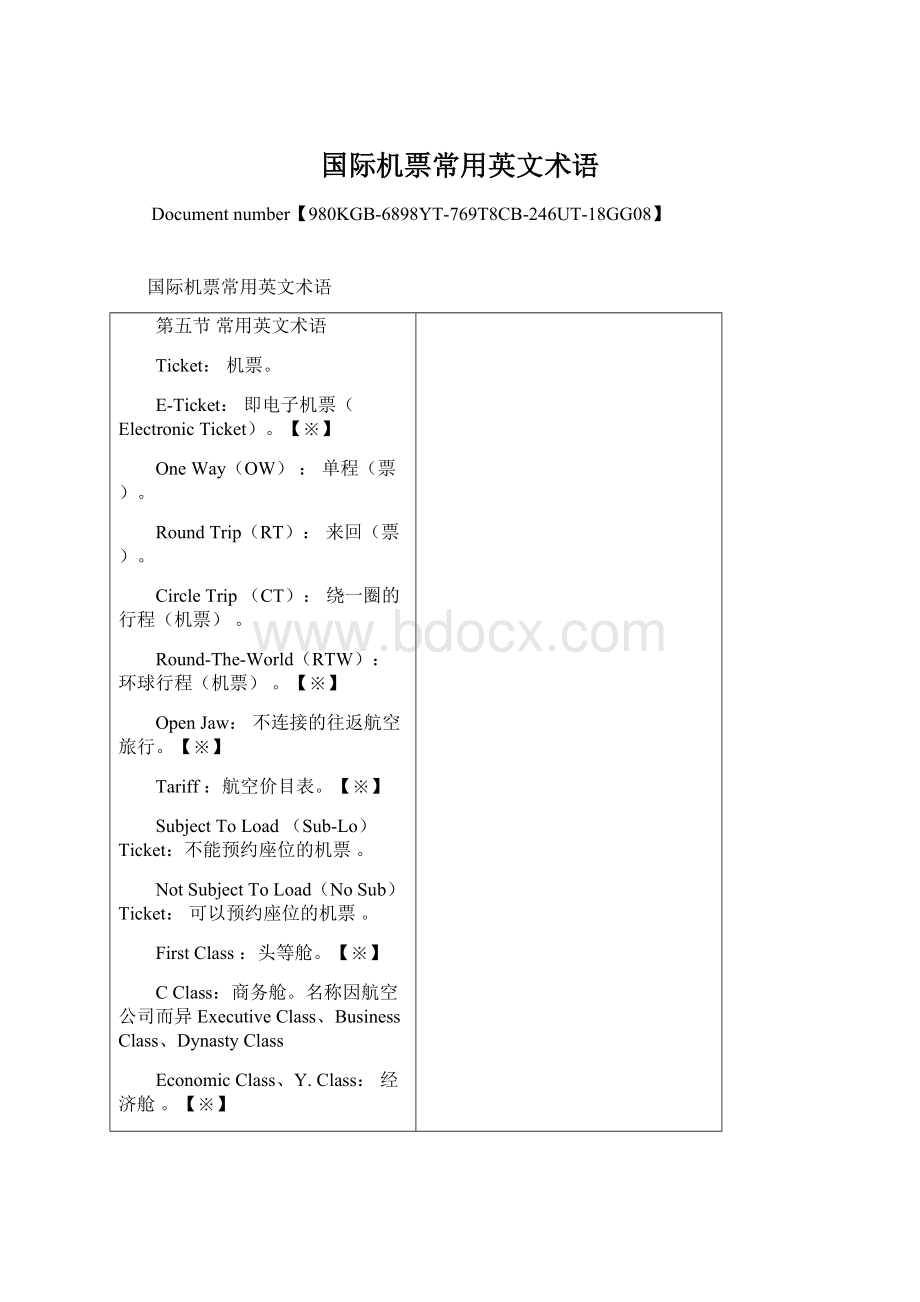国际机票常用英文术语Word下载.docx_第1页