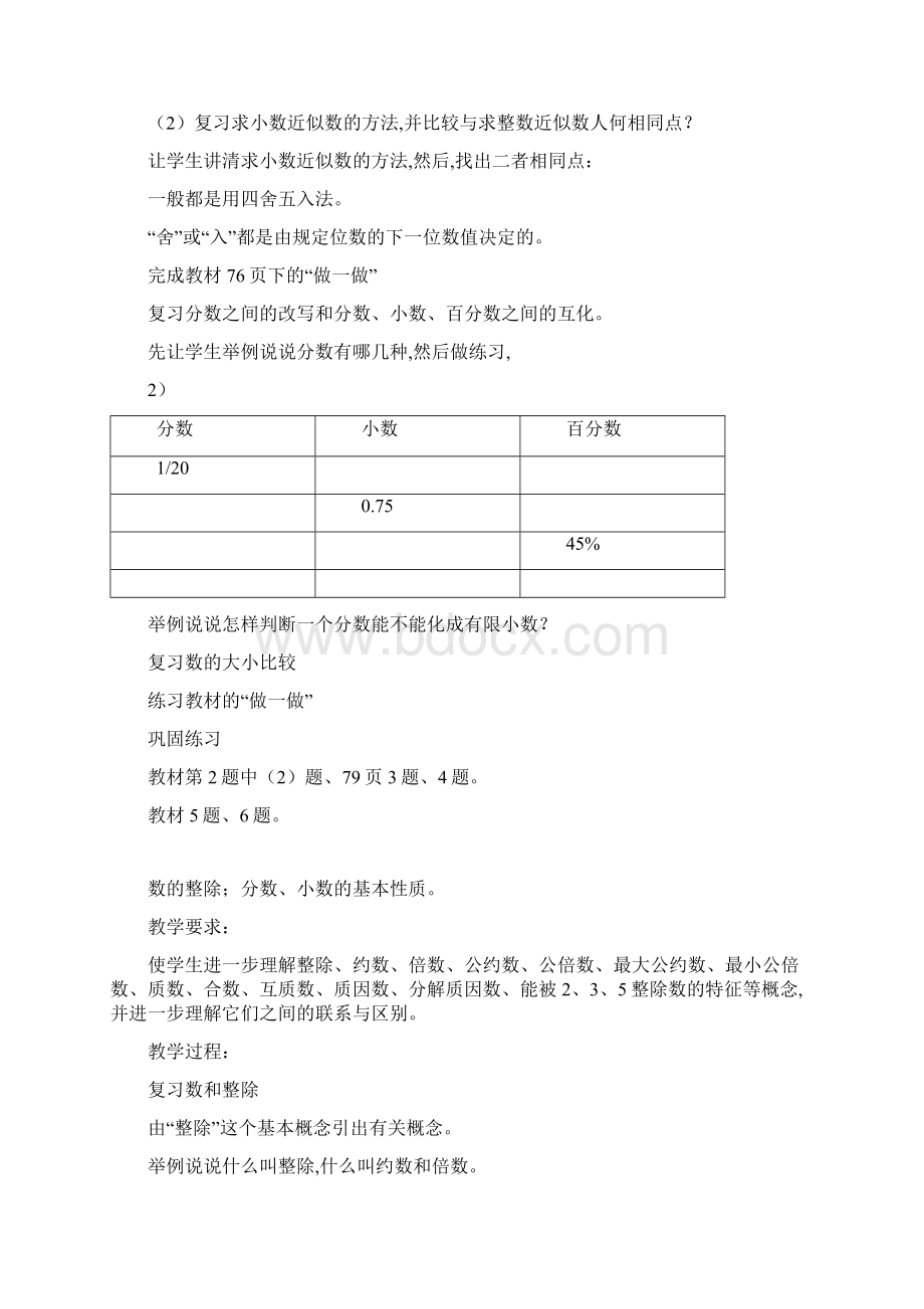 人教版小学六年级数学下册总复习教案完整版40课时.docx_第3页