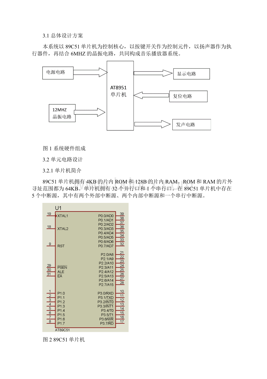 基于Proteus的音乐播放器仿真实现精编版.docx_第2页