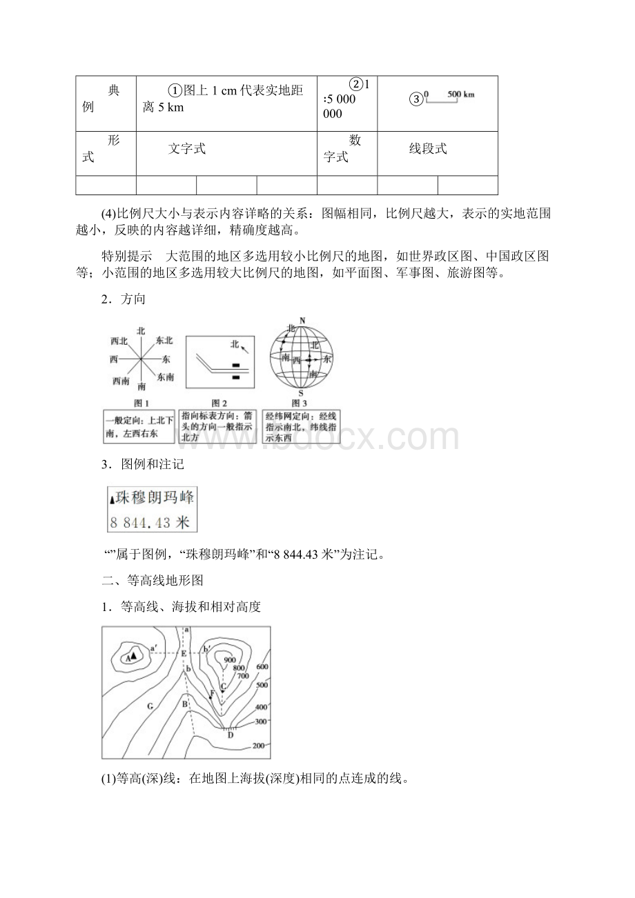 人教版高中地理一轮复习第一讲地球与地图 第二部分 地图教案.docx_第2页