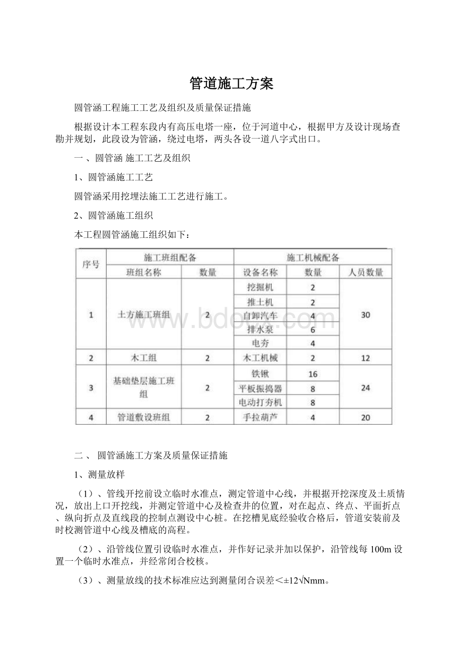 管道施工方案Word文档格式.docx_第1页