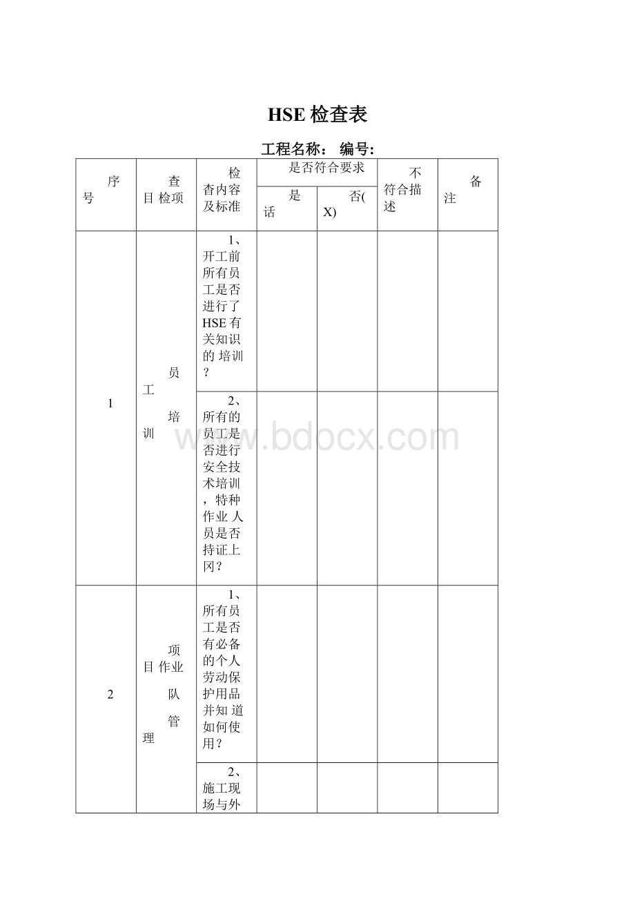 HSE检查表文档格式.docx