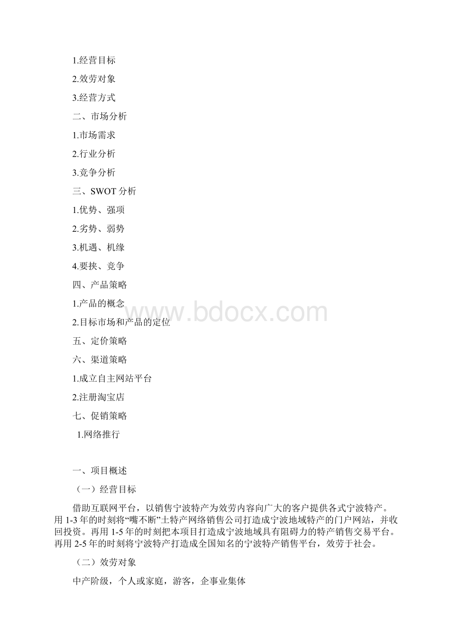 宁波土特产网营销策划方案Word格式文档下载.docx_第2页