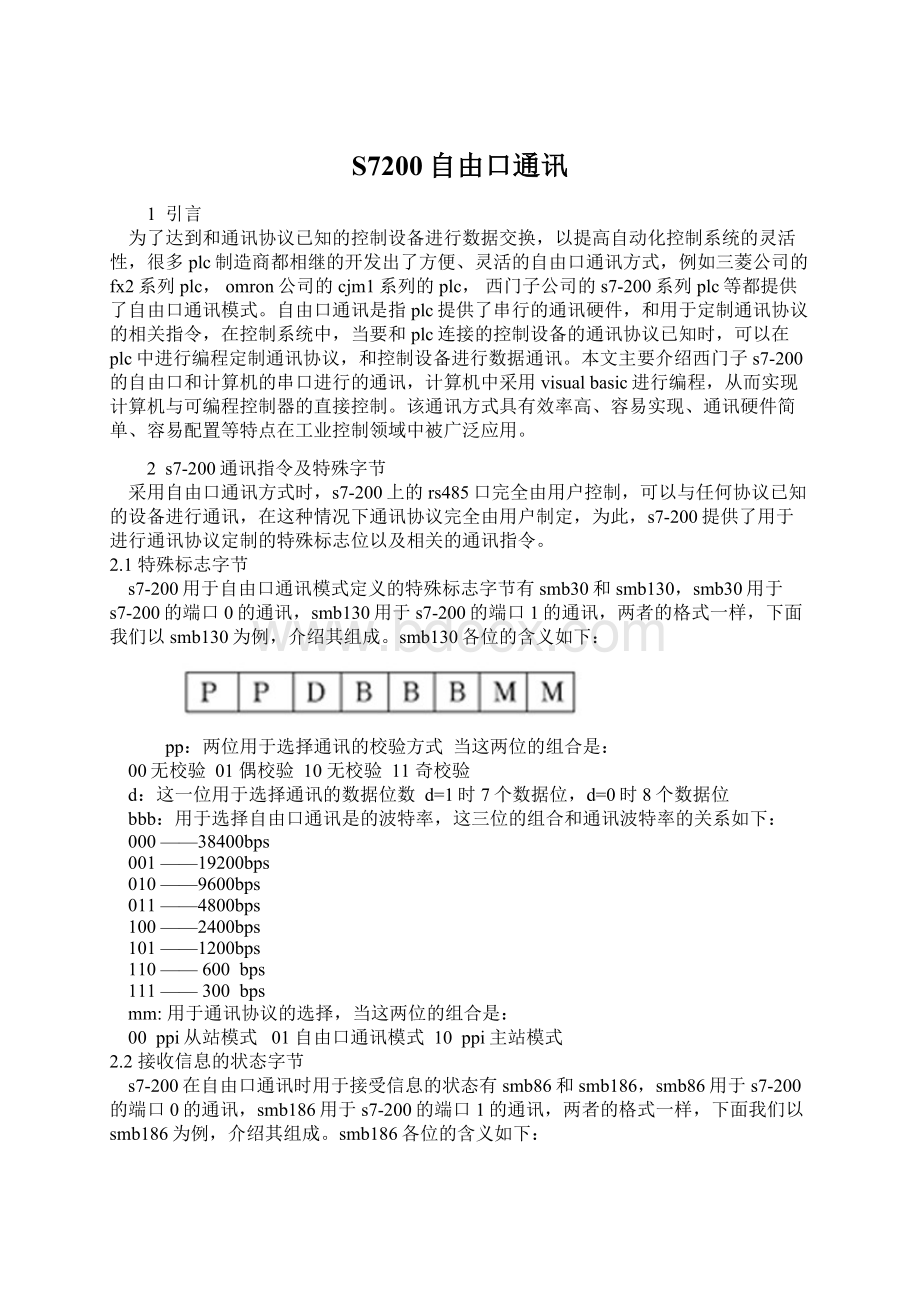 S7200自由口通讯Word格式.docx