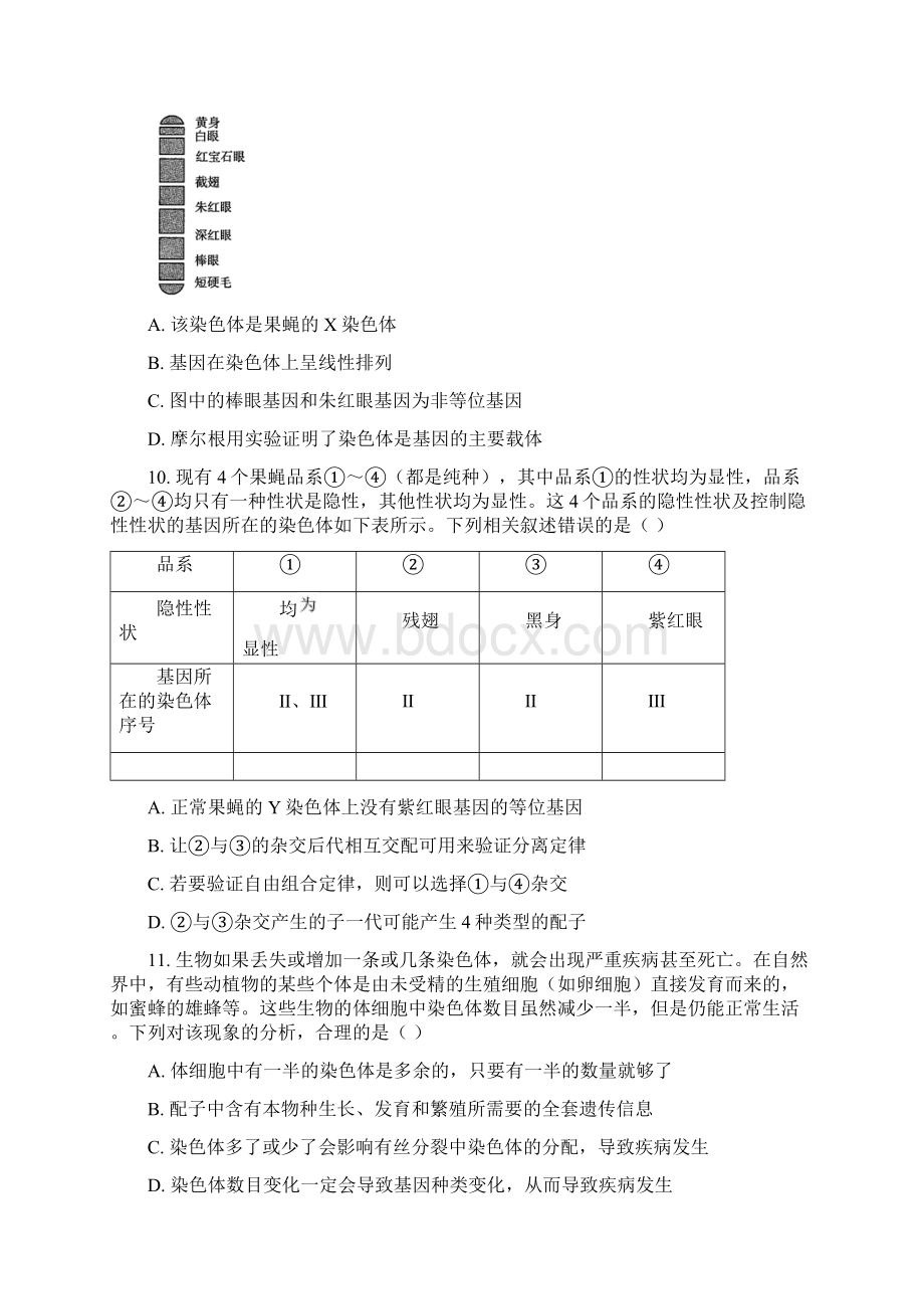 河南省商丘市部分学校学年高一下学期期末考试生物试题含答案Word格式.docx_第3页