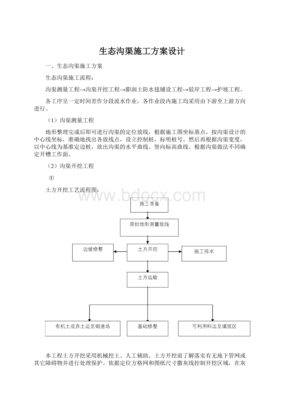 生态沟渠施工方案设计.docx