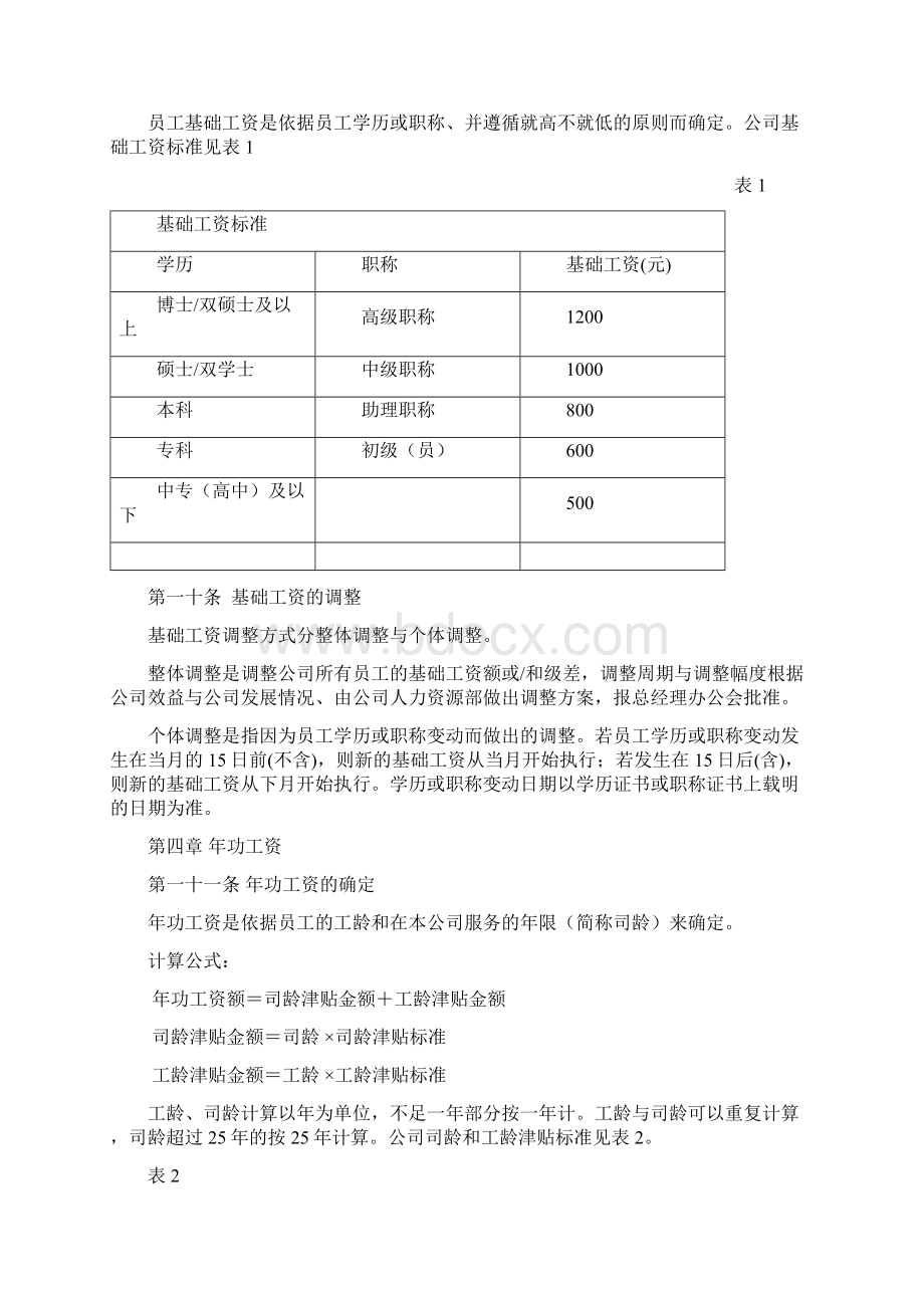 建筑行业薪酬福利管理办法.docx_第3页