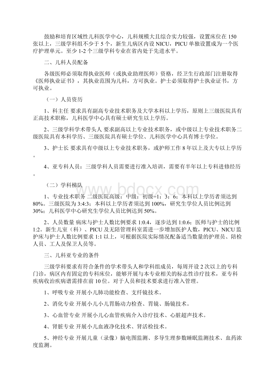 湖南省儿科质量控制与评估标准.docx_第2页