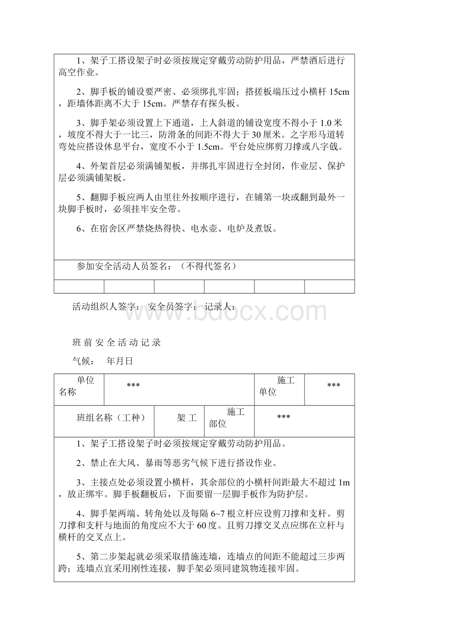 架工班前安全活动记录04192.docx_第2页